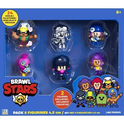Image de Brawl Stars – Lot de 8 figurines de 4,5 cm – Lot n° 1 – Figurines de collection – Jeux vidéo – Lansay