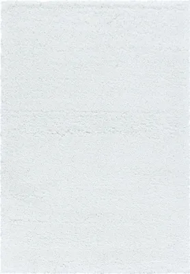 Produktbild von Villa Möbel Fluina Wohnzimmer-Teppich, Hochflor-Teppich, Shaggy, Einfarbig, Farbe:Weiß, Grösse:160x230 cm