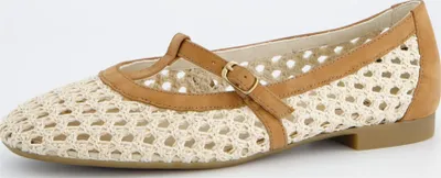 Produktbild von Paul Green Diva Nubuk natur sisal Ballerina Beige in Gr. 36.5