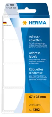 Obrázek produktu pro HERMA Klebstoff - perforiert - weiß - 67 x