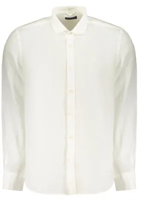 Image de Chemise blanche pour homme à col italien – Ocean Positive et élégante