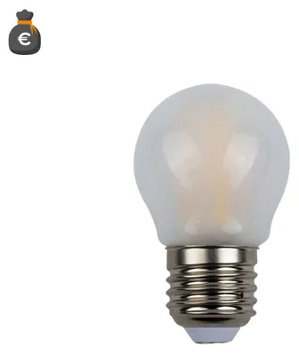 Obrázek produktu pro LED žárovka Alcapower ve tvaru kapky G45 E27, 4 W, 450 lm, 4000 K, neutrální bílá, matné sklo, kompaktní design, energetická třída E, 25 000 hodin