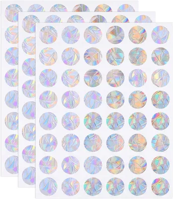 Produktbild von 144 Stück Prisma Fensteraufkleber, 3 cm runde Suncatcher Sticker, Vogelschutz für Fenster