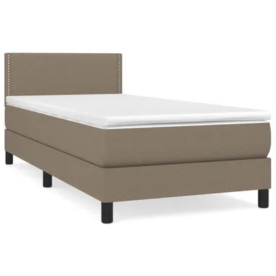 Obrázok produktu pre vidaXL Boxspring posteľ s matracom Taupe 90x200 cm Látka