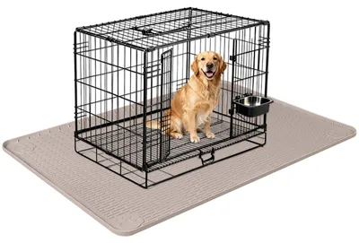 Imagen del producto de Alfombrilla de silicona lavable para cama de perro, ideal para transportines grandes