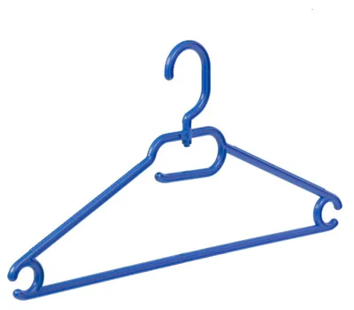 Imagen del producto de Juego de 20 perchas - Plástico - Azul - Gancho giratorio de 360° - 42 cm