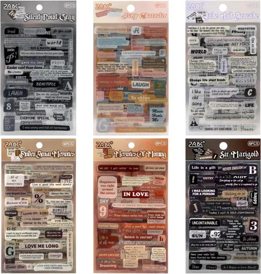 Immagine prodotto di Set di adesivi per scrapbooking, 800 pezzi, 36 fogli, ideali per il bullet journal