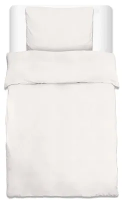 Immagine prodotto di Beautissu Set di biancheria da letto Renforcé Julie, 135x200 cm, 2 pezzi, bianco
