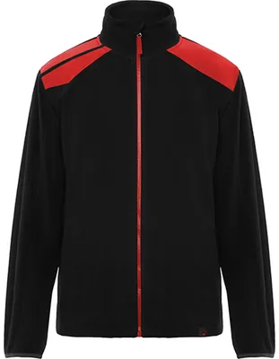Produktbild von Roly Workwear CQ8412 | Fleece Jacket Terrano S bis 3XL - Farbe: Black 02/Red 60 - Größe: XL