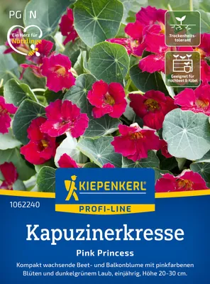 Produktbild von Kiepenkerl Kapuzinerkressesamen Pink Princess Tropaeolum minus 15 Pflanzen