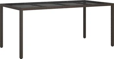 Produktbild von Möbel Gartentisch Braun 190x90x75 cm Poly-Rattan - Gartentische 362546