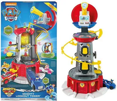 Produktbild von PAW Patrol Mighty Pups Lifesize Lookout Tower Zentrale - 70 cm groß, Fahrzeug- & Schienen-Set, 3 Jahr(e), AAA, Kunststoff, Mehrfarbig