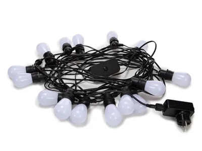 Zdjęcie produktu dla Tuya Led - 15 M - 15 lamp wielokolorowych - czarny przewód - inteligentny