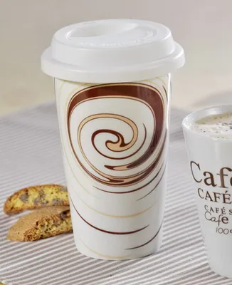 Produktbild von 8x Coffee-to-go Becher "Swirl" Pappbecher, Kaffeetasse