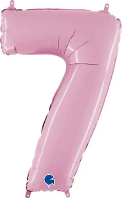 Image de Ballon en aluminium Grabo n° 7, rose pastel, 66 cm