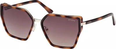 Produktbild von Schicke Damen Sonnenbrille in Braun mit sechseckigen Gläsern