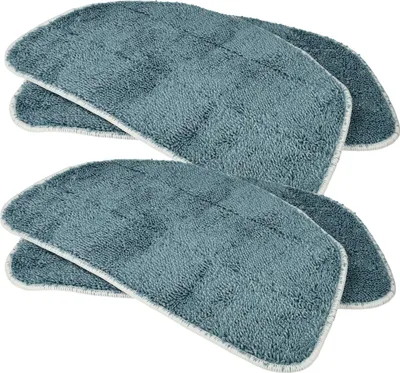Produktbild von vhbw 4x Wischbezug kompatibel mit Leifheit 11940, 11942 Dampfreiniger - Mikrofaser grau-blau 32,5 x 19 x 0,7cm
