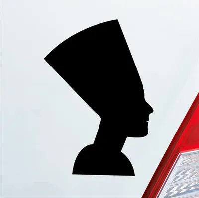 Produktbild von Auto Aufkleber Pharaonin Nofretete Pharao Ägypten Egypt Car 10x14 cm Schwarz Matt Sticker Heckscheibenaufkleber