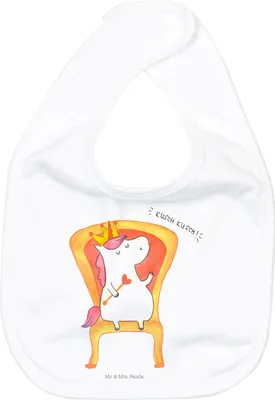 Produktbild von Mr. & Mrs. Panda Lätzchen Einhorn Prinzessin - Weiß - Geschenk, Baumwoll, Kinderlätzchen, Sabberlätzchen, Geburtstag, Unicorn, Monat, Geburtstagsgeschenk, Für Babys