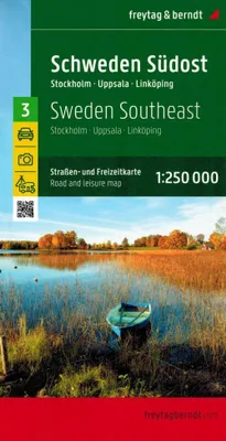 Obrázek produktu pro Švédsko Jihovýchod, silniční a rekreační mapa 1:250 000, freytag & berndt