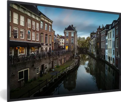 Produktbild von MuchoWow® MuchoWow® Gerahmtes Poster Wolken - Wasser - Utrecht 60x40 cm - Poster mit zchwarzem Bilderrahmen - Printing - Wanddeko Schlafzimmer