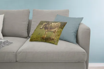 Produktbild von MuchoWow® Zierkissen Sofakissen Wohnzimmer Dekokissen 60x40 cm Kuh - Gemälde von Anton Mauve - Kopfkissen - Polster mit Foto