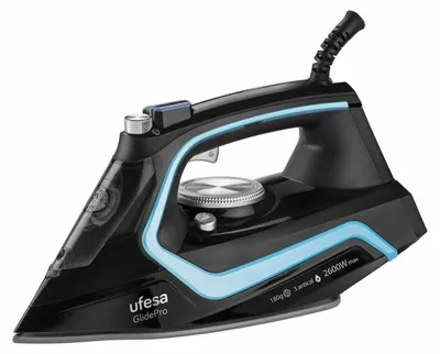Produktbild von Ufesa PV2600, Trocken- & Dampfbügeleisen, Keramik-Bügelsohle, 180 g/min, Schwarz, 35 g/min, Manuell