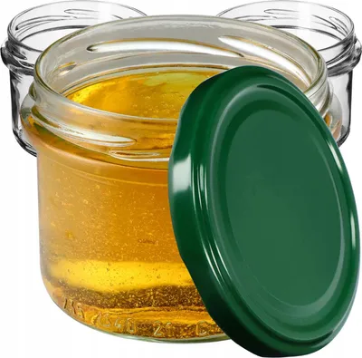 Immagine prodotto di KADAX barattoli per conserve con coperchio "Tartu", barattoli per conserve, 235ml, 50 pezzi, coperchio nero