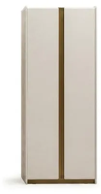 Productafbeelding van Moderne garderobekast met 2 deuren, beige kleur