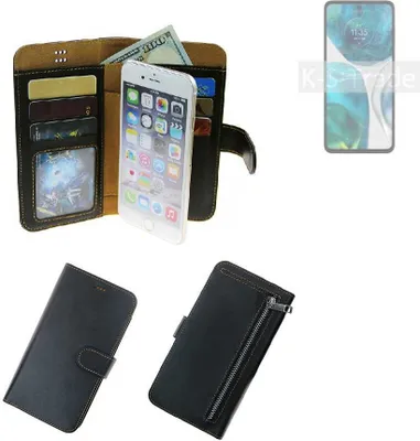 Produktbild von K-S-Trade Schutz Hülle kompatibel mit Motorola Moto G52 Klapphülle Case Phone cover Slim Handytasche Handy Hülle schwarz aus Kunstleder (1 Stk)
