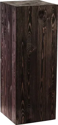 A dark brown wooden column with a visible wood grain pattern.
