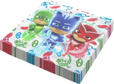 Produktbild von PJ MASKS Servietten 3-lig 20 Stk Papierservietten für Kinder-Party Geburtstag