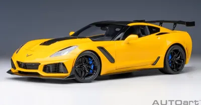 Produktbild von Autoart 71278 Chevrolet Corvette C7 ZR1 Racing 2019 gelb 1:18