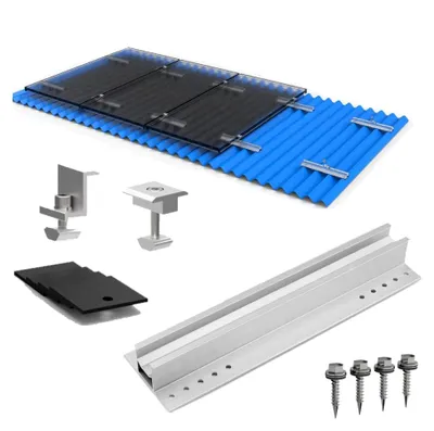 Produktbild von Befestigungssystem für Solarmodule mit Alu-Halterung für Trapezblech