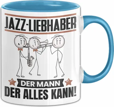 Produktbild von Jazz-Liebhaber Tasse Geschenk für Jazz-Liebhaber Der Mann Der Alles Kann Geschenkidee zum Geburtstag (Blau)