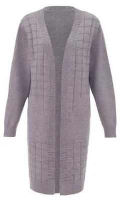 Image de Gilet en tricot pour femmes AODA - gris, taille XS/S