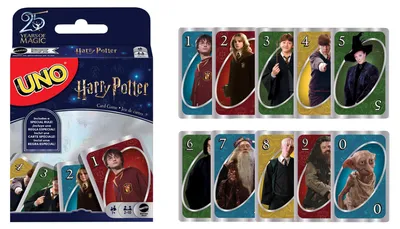 Image de Mattel Games, jeu de cartes UNO Harry Potter, à partir de 7 ans, pour 2 à 10 joueurs