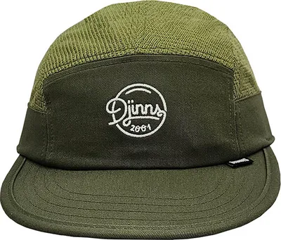 Produktbild von DJINNS 5 Panel Soft Flat Cap Summer Knit olive