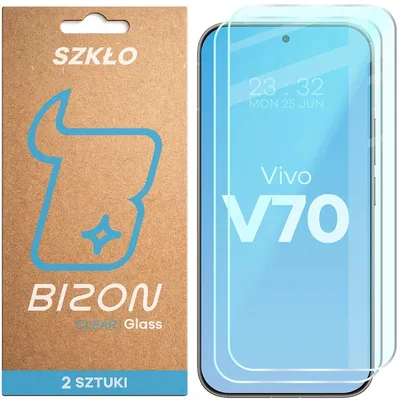 Produktbild von Gehärtetes Glas für Vivo V70 5G, Bizon Glass Clear Duo, 2 Stück