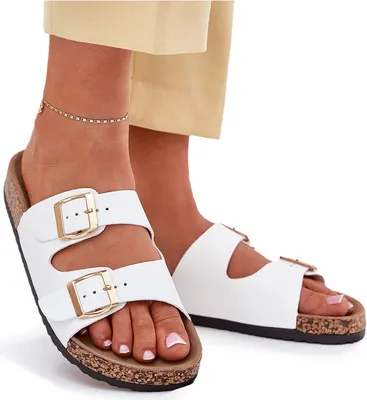Produktbild von Damen Sandalen mit Schnallen aus Kunstleder weiß Iskira 36