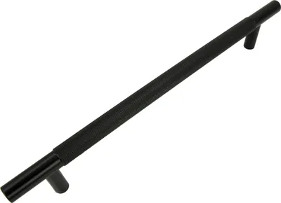 Immagine prodotto di Maniglia per mobili nera da 192 mm in alluminio con finitura opaca - Design moderno per cucine, bagni e soggiorni