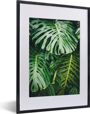 Produktbild von MuchoWow® MuchoWow® Gerahmtes Poster Musterblätter 30x40 cm - Poster mit zchwarzem Bilderrahmen - Wandposter Schlafzimmer