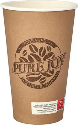 Produktbild von Papstar Pappbecher "pure" 0,4 l braun "Pure Joy", 20 x 50 Stück