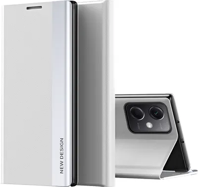 Produktbild von Hülle für Xiaomi Poco X5 /Redmi Note 12 5G Leder PolyurethanKlapphülle Schutzhülle mit Standfunktion Weiß