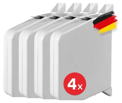 4x Rolladen-Gurtwickler Aufbau 14mm Mini, Weiß