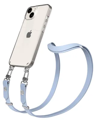 Produktbild von EAZY CASE Handykette magnetisch mit Handyhülle für Apple iPhone 14, Crossbody Handyband 1-1,90m verstellbar mit 2 Ösen in Blau