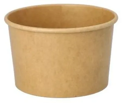 Produktbild von 1000 Papstar Eisbecher, Pappe rund 200 ml Ø 9,5 cm, 6 cm braun 37521