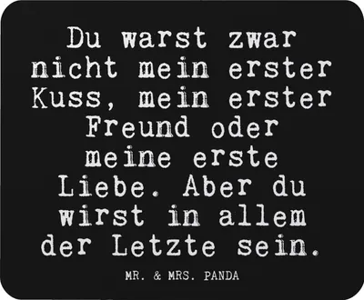 Produktbild von Mr. & Mrs. Panda Mauspad Du warst zwar nicht... - Schwarz - Geschenk, pc, Ehe, Liebe Spruch, Ehepartner, laptop, mousepad, Jahrestag, Mouse Pad, Heiratsantrag, Sprüche