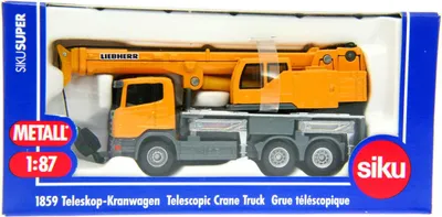 Zdjęcie produktu dla Siku 1859, Model dźwigu ciężarówki, Wstępnie zmontowany, 1:87, Metal, Plastik, 3 lat(a), Czarny, Żółty