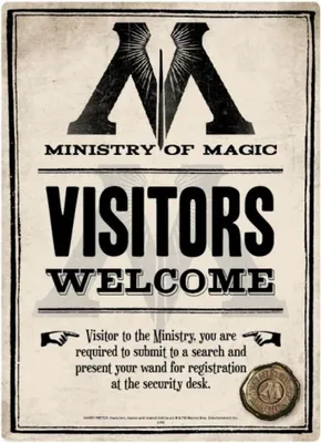 Produktbild von Harry Potter - "Ministry Of Magic" Kühlschrank-Magnet, Metall CD185 (Einheitsgröße, Einheitsgröße) (Weiß/Weiß/Schwarz/Schwarz)